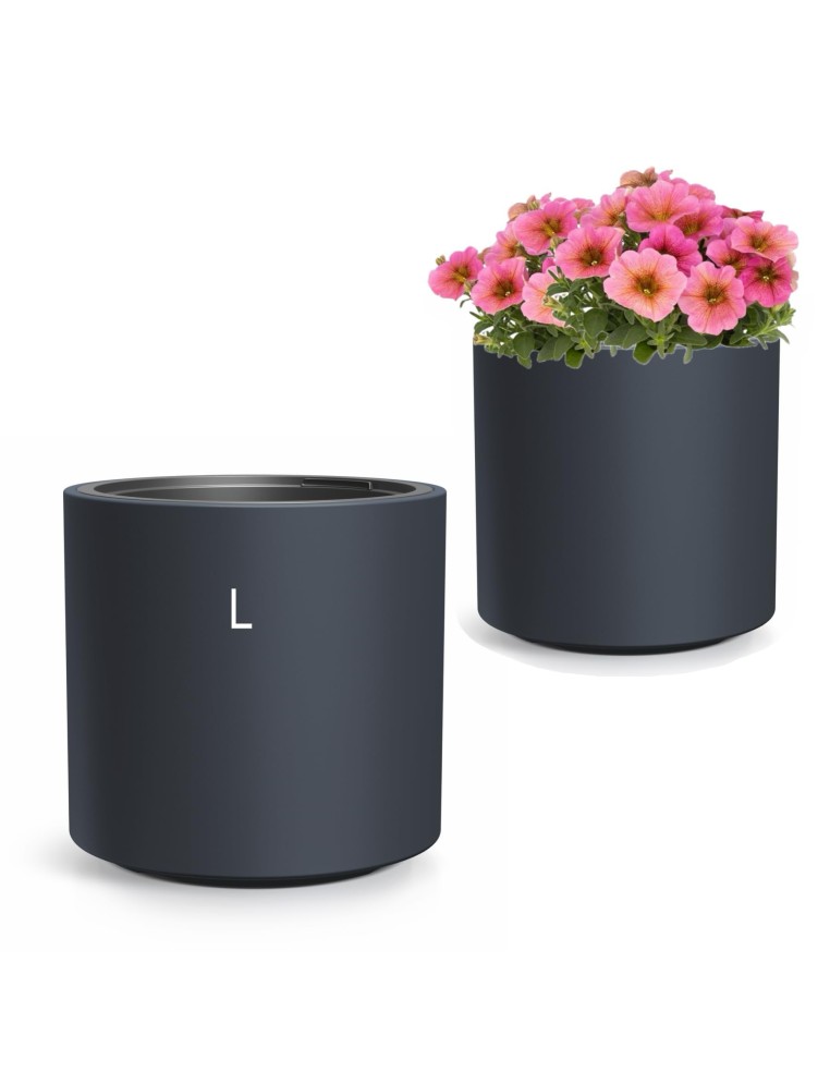 Pot de fleurs rond Ø30 × 29 cm mat, 19 L – Anthracite | Töpferkönig