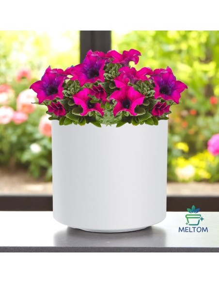Bloempot rond Ø30 × 29 cm mat, 19 L – Wit | Töpferkönig
