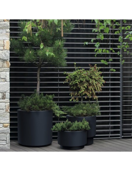 Blumentopf rund Ø39 × 38 cm Matt, 44 L – Anthrazit | Töpferkönig