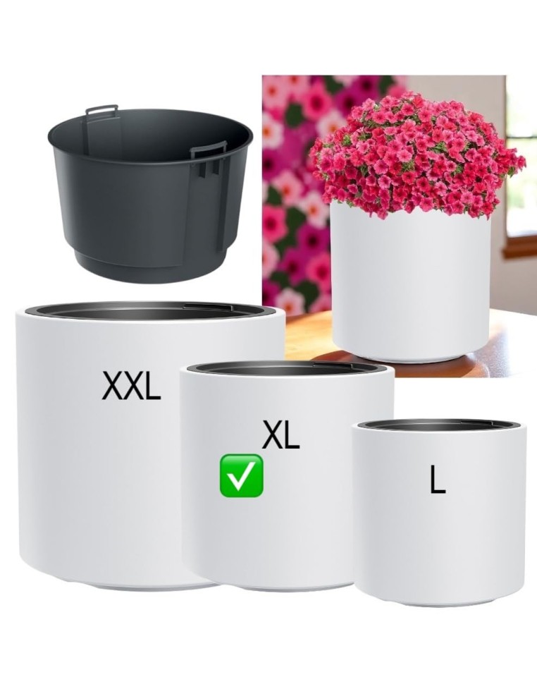 Vaso rotondo Ø39 × 38 cm opaco, 44 L – Bianco | Töpferkönig
