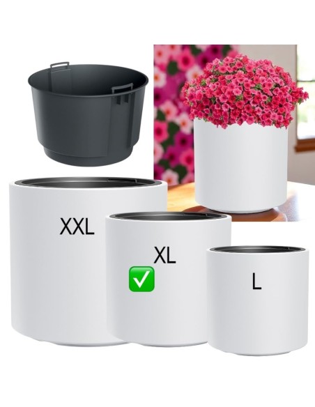 Vaso rotondo Ø39 × 38 cm opaco, 44 L – Bianco | Töpferkönig