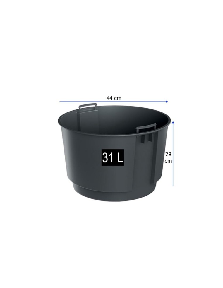 Bloempot rond Ø47 × 45 cm mat, 74 L – Wit | Töpferkönig
