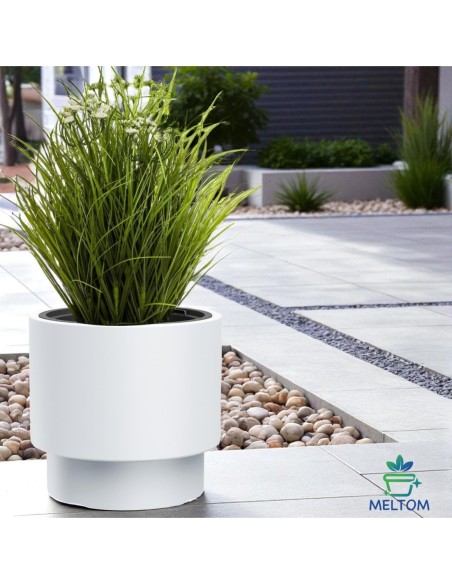 Bloempot rond Ø40 × 37 cm mat, 40 L – Wit | Töpferkönig
