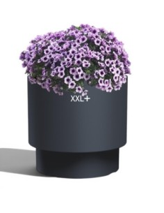 Maceta redonda Ø47 × 44 cm mate, 69 L – Antracita | Töpferkönig