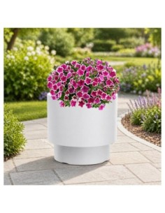 Maceta redonda Ø47 × 44 cm mate, 69 L – Blanco | Töpferkönig
