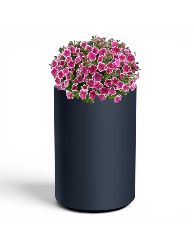 Fioriera rotonda alta Ø39 × 58 cm opaca, 65 L – Antracite | Töpferkönig
