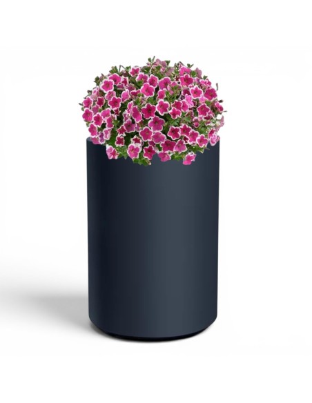 Macetero redondo alto Ø39 × 58 cm mate, 65 L – Antracita | Töpferkönig