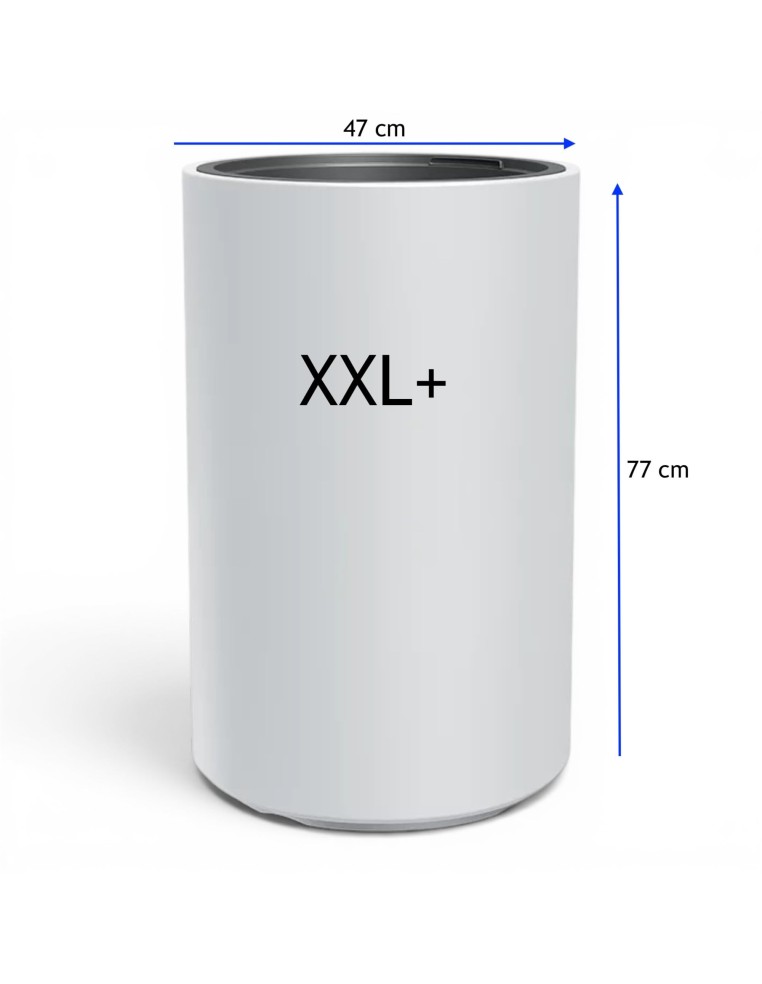 Pot haut rond Ø47 × 76 cm mat, 125 L – Blanc | Töpferkönig