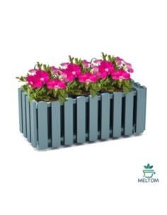 Jardinière de balcon L 38 × 18 × 16 cm avec système d'arrosage, 5,7 L – Gris | Töpferkönig 2