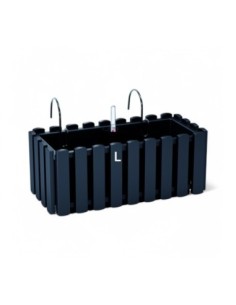Blumenkasten L 38 × 18 × 16 cm mit Bewässerungssystem, 5,7 L – Anthrazit | Töpferkönig