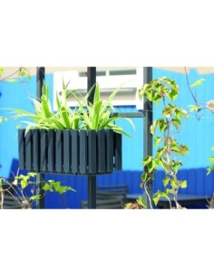 Jardinière de balcon L 38 × 18 × 16 cm avec système d'arrosage, 5,7 L – Anthracite | Töpferkönig 2