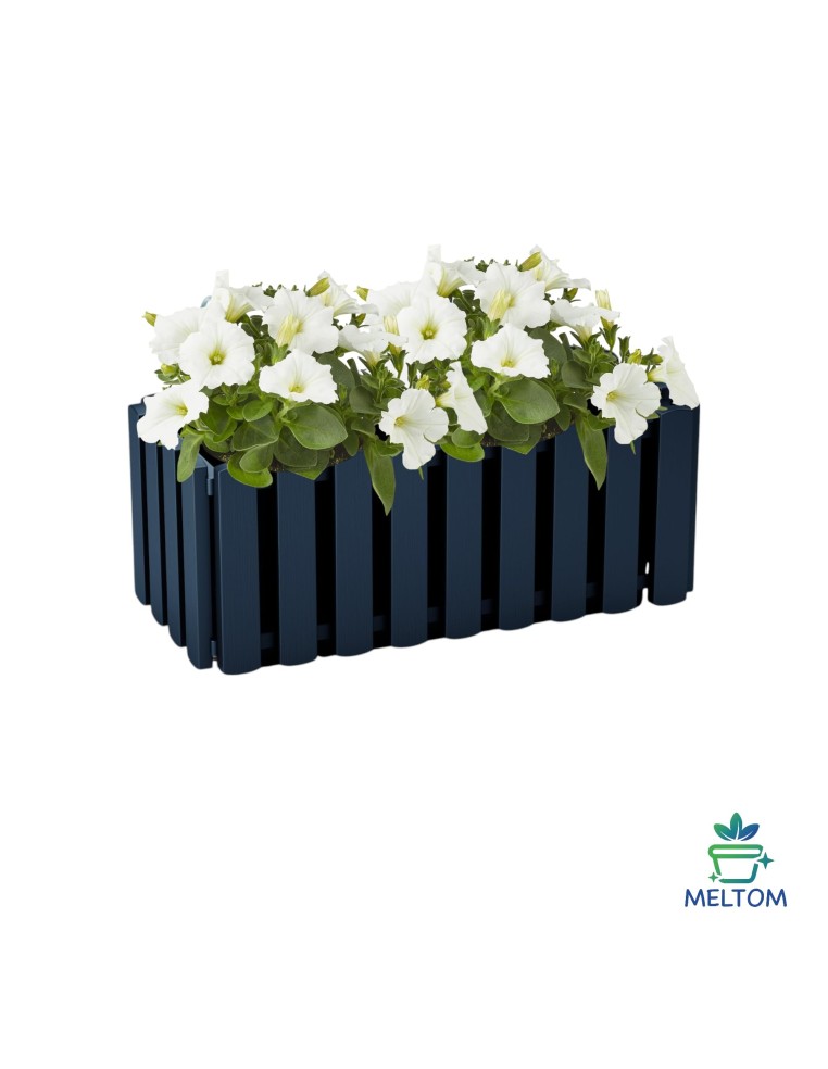 Cassetta da balcone L 38 × 18 × 16 cm con sistema di irrigazione, 5,7 L – Antracite | Töpferkönig