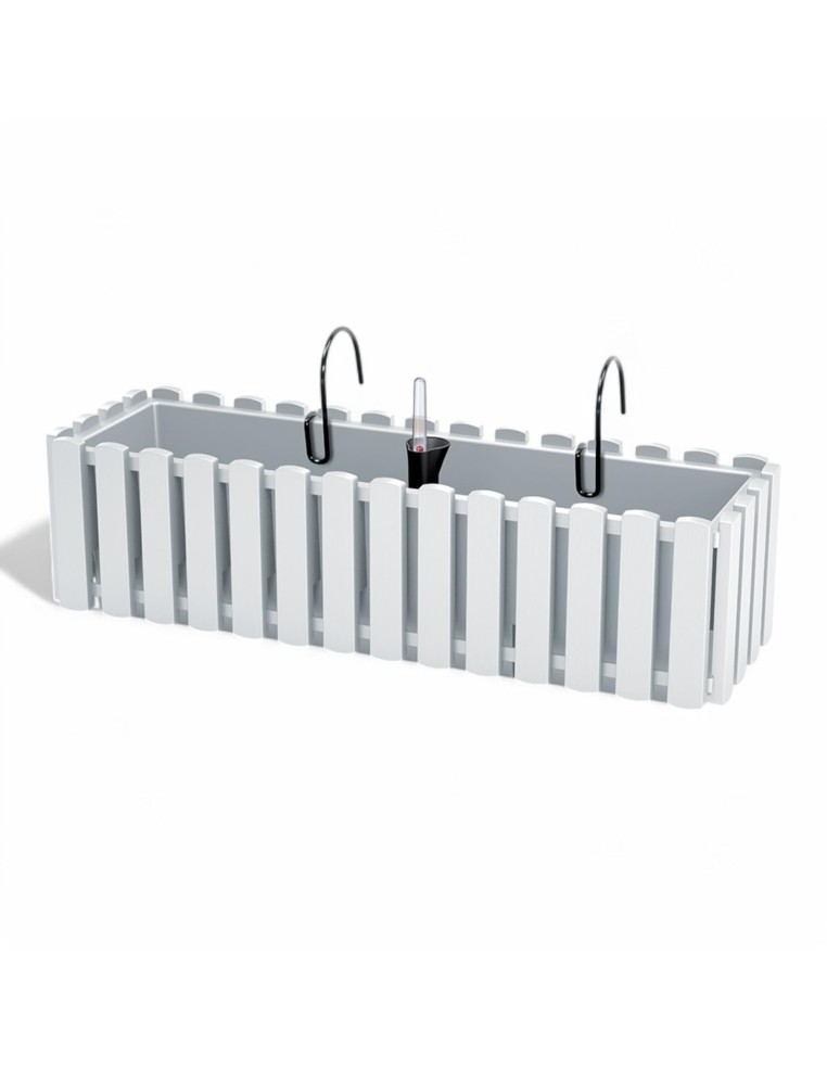 Blumenkasten XL 58 × 18 × 16 cm mit Bewässerungssystem, 5,7 L – Weiß | Töpferkönig