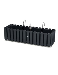 Balkonbak XL 58 × 18 × 16 cm met bewateringssysteem, 5,7 L – Antraciet | Töpferkönig