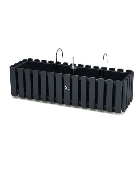 Cassetta da balcone XL 58 × 18 × 16 cm con sistema di irrigazione, 5,7 L – Antracite | Töpferkönig