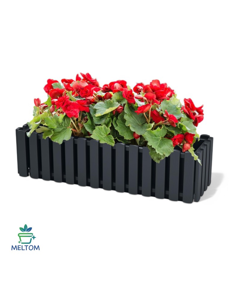 Blumenkasten XL 58 × 18 × 16 cm mit Bewässerungssystem, 5,7 L – Anthrazit | Töpferkönig
