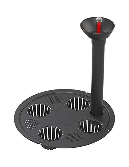 Lot de 2 pots hauts ronds Ø25 × 47 + Ø29 × 57 cm mats avec système d'arrosage – Noir | Töpferkönig