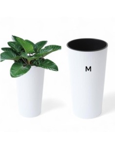 Pot haut rond M Ø20 × 37 cm mat, 8,3 L – Blanc | Töpferkönig