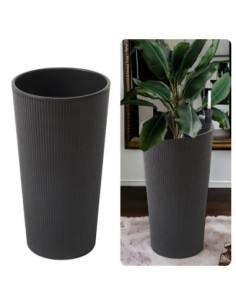 Pot haut rond XL Ø29 × 57 cm mat, 28,4 L – Noir | Töpferkönig 2