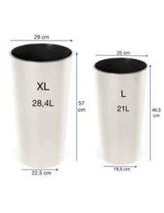 Plantenbak rond L hoog Ø29 × 57 cm hoogglans, 28,4 L – Crème | Töpferkönig 2