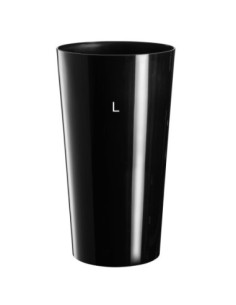 Fioriera rotonda L alta Ø25 × 47 cm lucida, 21 L – Nero | Töpferkönig