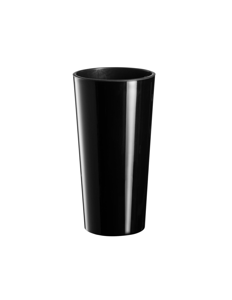 Macetero redondo M alto Ø20 × 37 cm brillante, 8,3 L – Negro | Töpferkönig