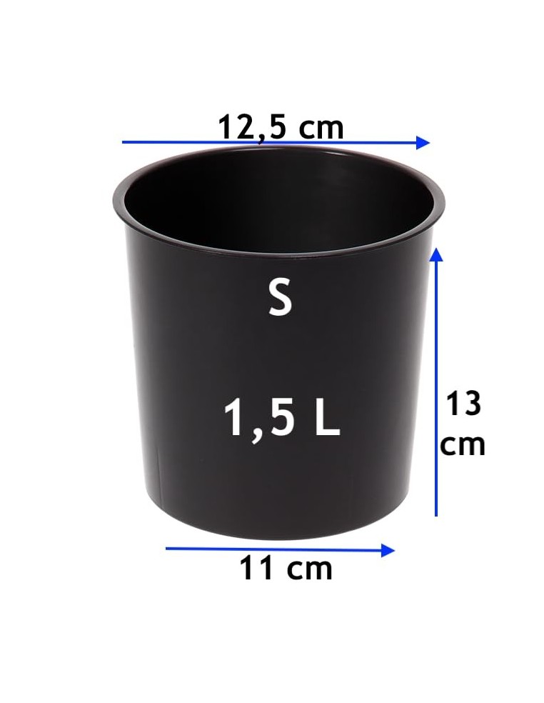 Blumenkübel rund S hoch Ø14 × 26 cm Hochglanz, 2,9 L – Weiß | Töpferkönig