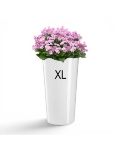 Plantenbak rond XL hoog Ø29 × 57 cm hoogglans, 28,4 L – Wit | Töpferkönig