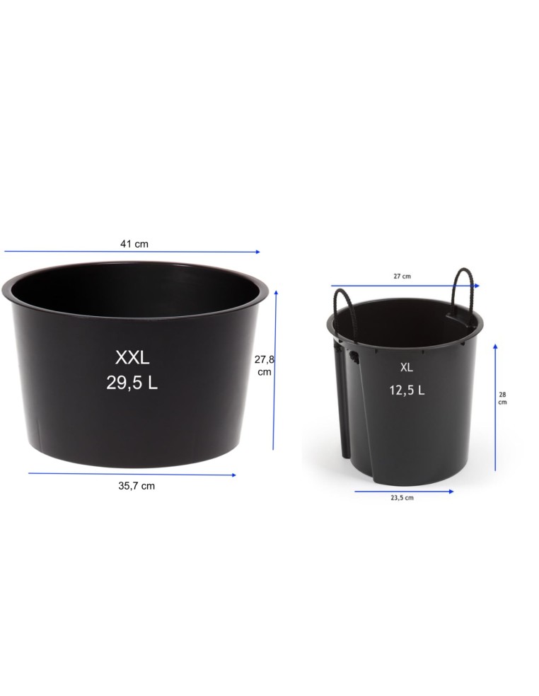 Lot de 2 pots hauts ronds Ø29 × 57 + Ø40 × 75 cm brillants – Crème | Töpferkönig