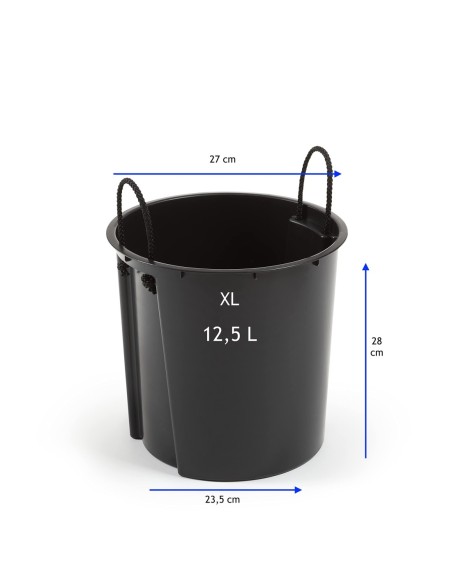 Plantenbak rond XL hoog Ø29 × 57 cm hoogglans, 28,4 L – Antraciet | Töpferkönig