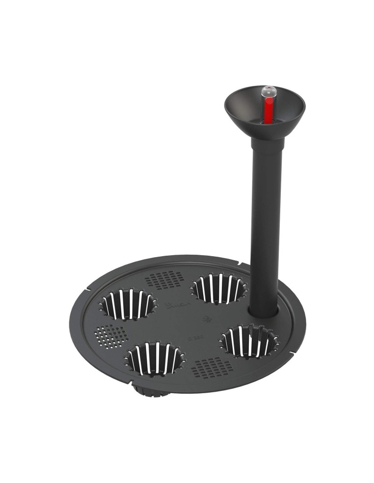 Plantenbak rond XXL hoog Ø40 × 75 cm hoogglans met bewateringssysteem, 76 L – Crème | Töpferkönig