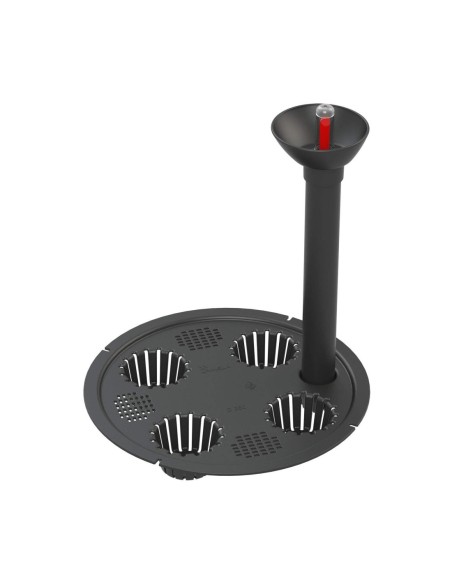 Pot haut rond XXL Ø40 × 75 cm brillant avec système d'arrosage, 76 L – Crème | Töpferkönig