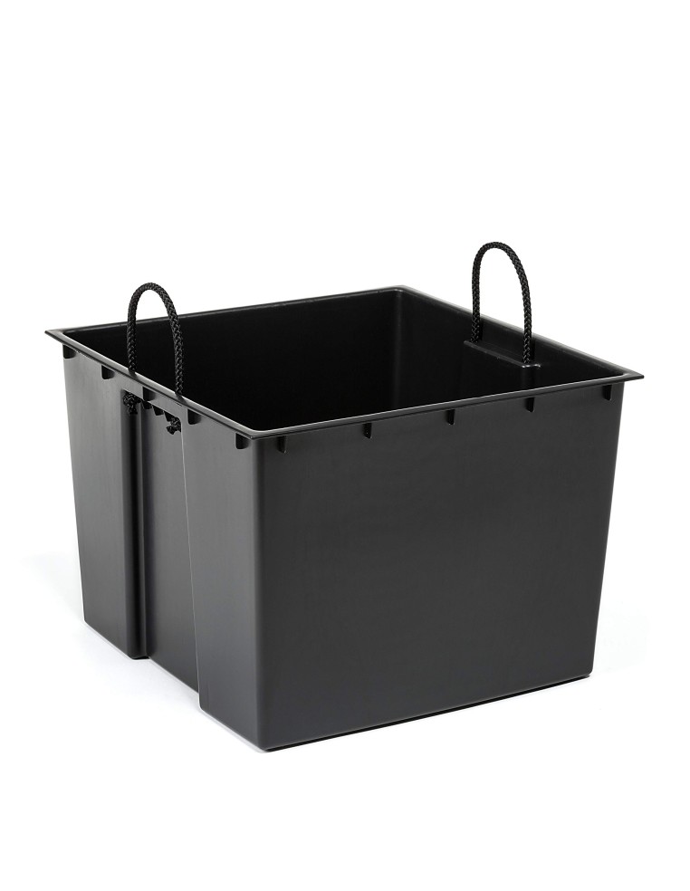 Set van 2 ronde plantenbakken geribbeld 29 × 29 × 57 + 34 × 34 × 67 cm – Wit | Töpferkönig