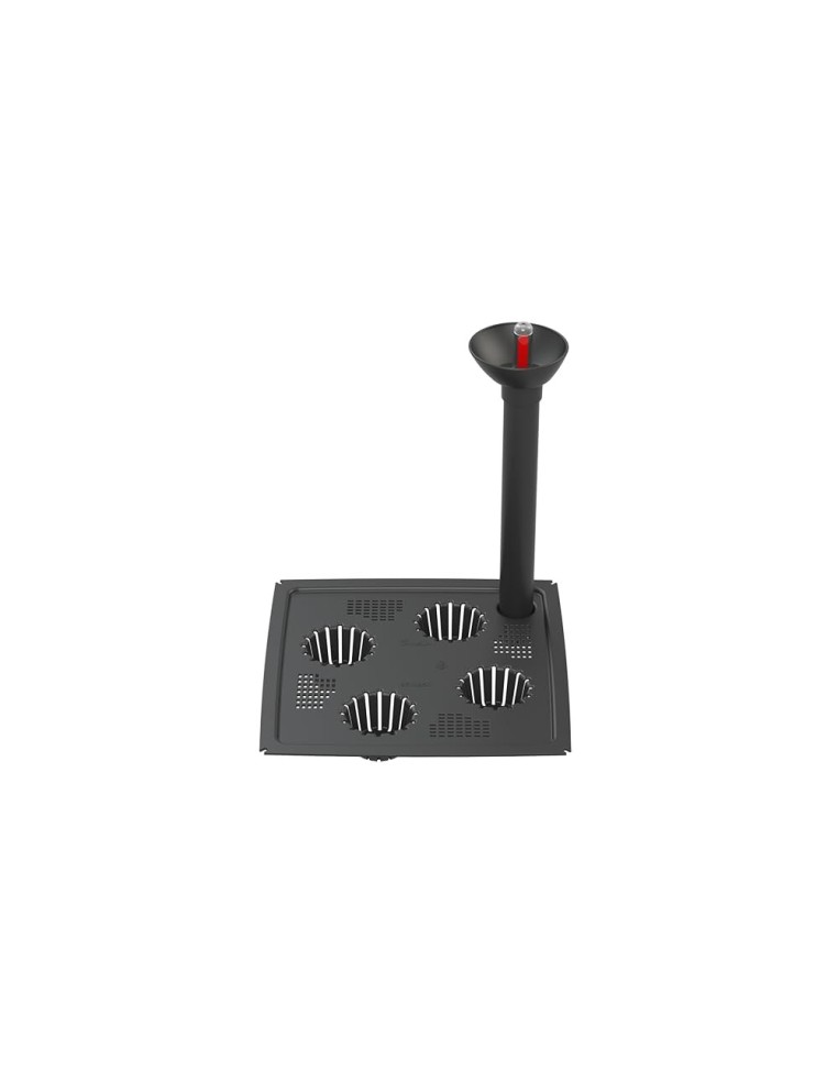 Fioriera quadrata L alta 24 × 24 × 47 cm lucida con sistema di irrigazione, 21 L – Crema | Töpferkönig
