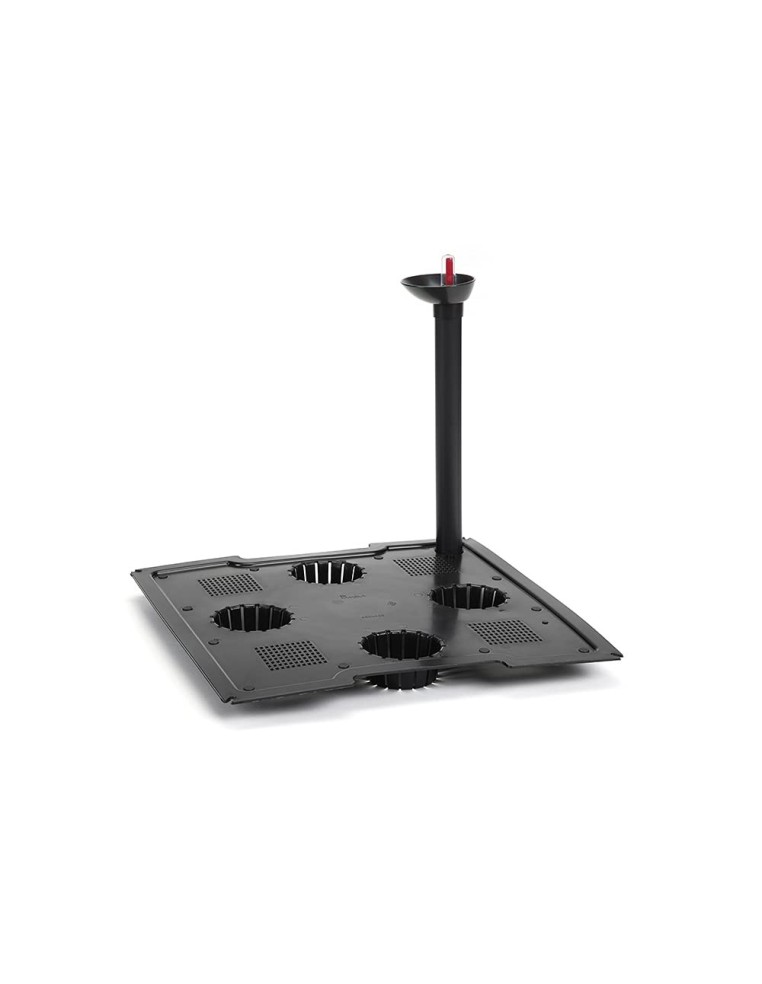 Plantenbak vierkant XL hoog 29 × 29 × 57 cm hoogglans met bewateringssysteem, 40 L – Crème | Töpferkönig