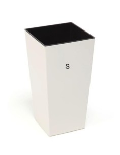 Pot haut carré S 13 × 13 × 26 cm brillant, 3,5 L – Crème | Töpferkönig