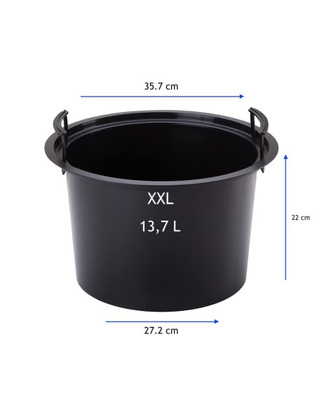 Blumenkübel rund hoch Ø39 × 57 cm mit Bewässerungssystem, 42 L – Anthrazit | Töpferkönig