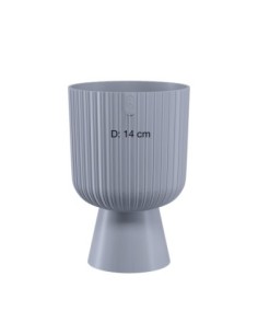 Vaso rotondo M Ø14 × 21 cm rigato, 1,7 L – Grigio | Töpferkönig
