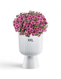 Fioriera rotonda XXL alta Ø39 × 57 cm, 42 L – Bianco | Töpferkönig