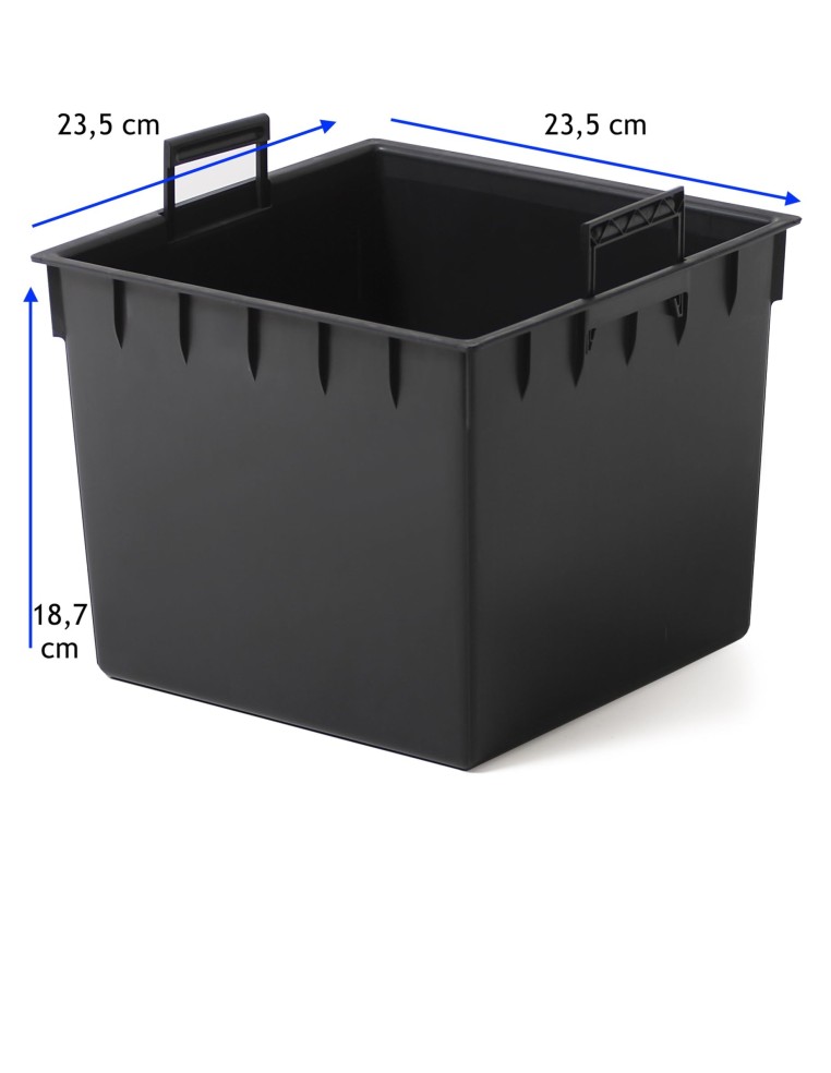 Maceta cuadrada XL 29 × 29 × 28 cm estriada, 19 L – Blanco | Töpferkönig