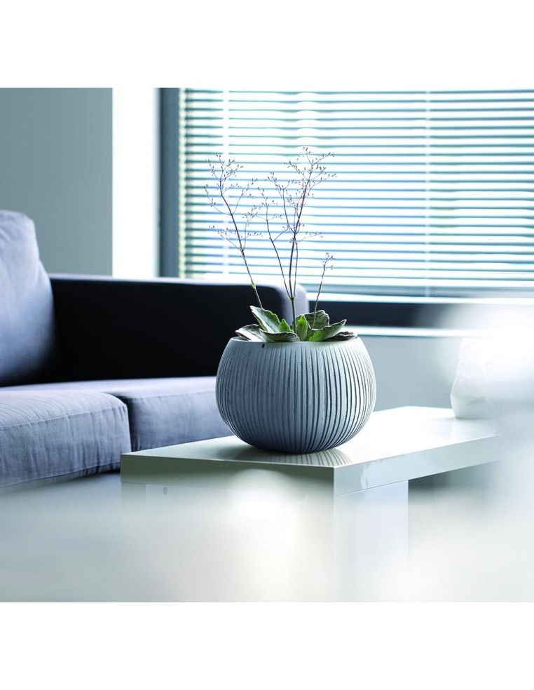 Vasque ronde L Ø29 × 20 cm aspect béton, 3,9 L – Gris | Töpferkönig