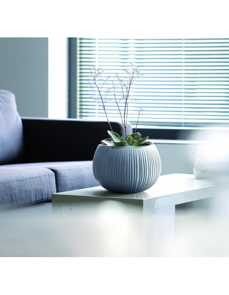 Vasque ronde L Ø29 × 20 cm aspect béton, 3,9 L – Gris | Töpferkönig