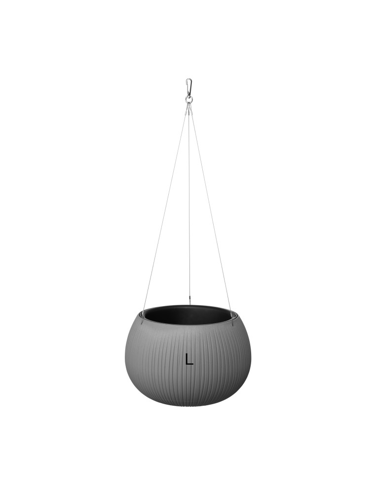 Blumenampel rund L Ø29 × 20 cm Beton-Optik, 3,9 L – Grau | Töpferkönig