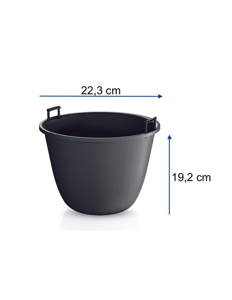 Suspension ronde L Ø29 × 20 cm aspect béton, 3,9 L – Gris | Töpferkönig