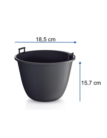 Maceta colgante redonda M Ø24 × 17 cm efecto hormigón, 2,3 L – Gris | Töpferkönig