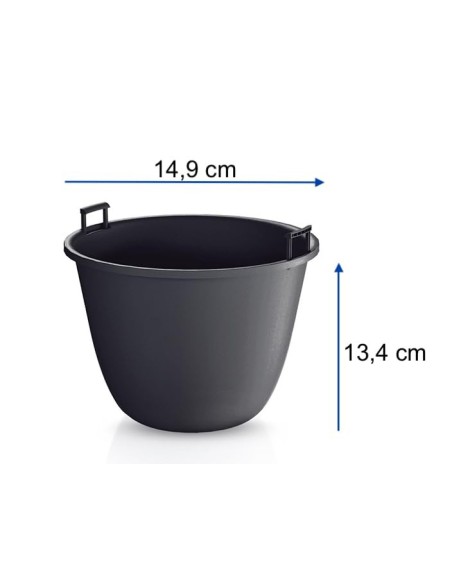 Bloempot rond S Ø18 × 14 cm betonlook, 1,4 L – Grijs | Töpferkönig