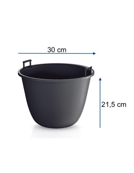 Pflanzschale rund XL Ø37 × 22 cm Beton-Optik, 9 L – Grau | Töpferkönig