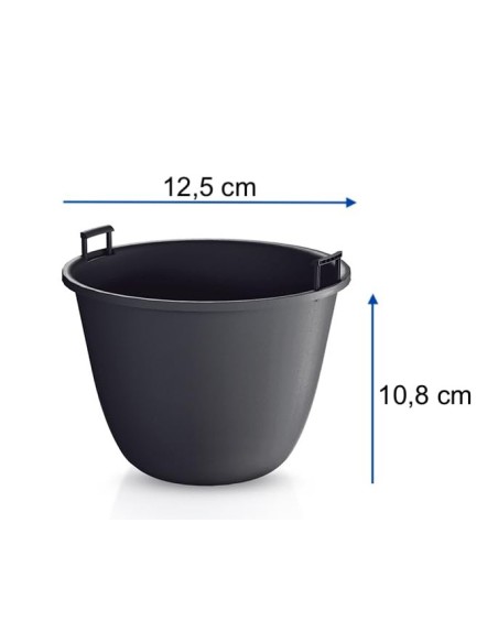 Plantenschaal rond XS Ø15 × 11 cm betonlook, 0,8 L – Grijs | Töpferkönig