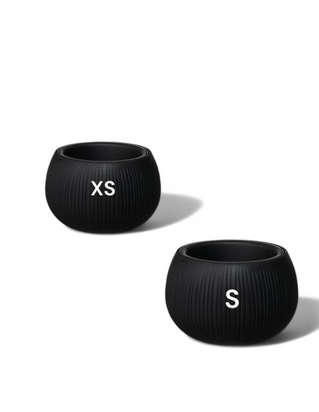Ciotola per piante rotonda XS Ø15 × 11 cm effetto cemento, 0,8 L – Nero | Töpferkönig
