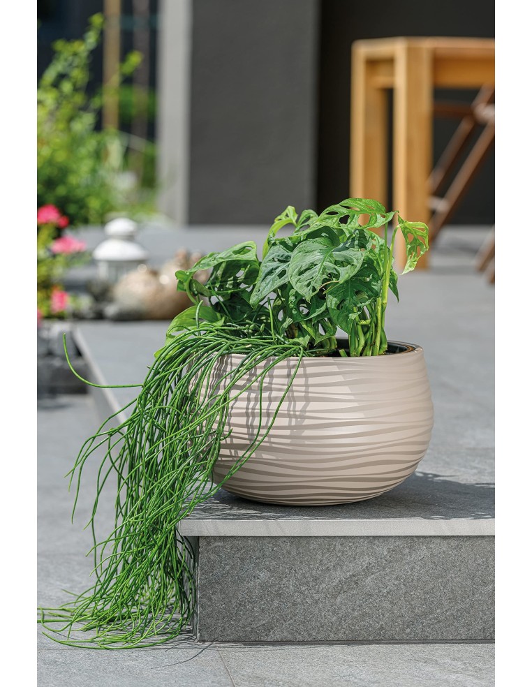 Vasque ronde S Ø32 × 20 cm à relief ondulé, 12,8 L – Gris | Töpferkönig